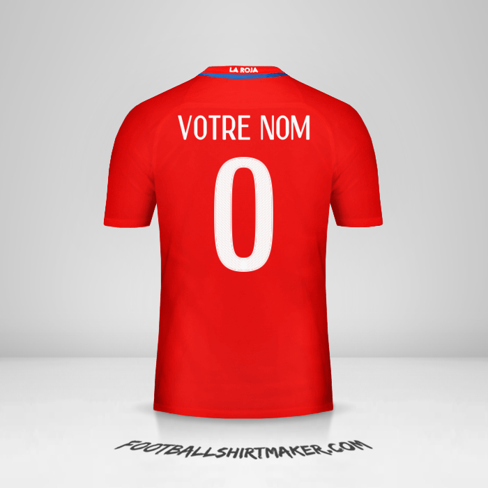 Maillot Chili 2016 -  votre nom - 0