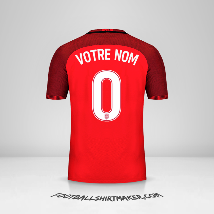 Maillot États-Unis 2017 III -  votre nom - 0