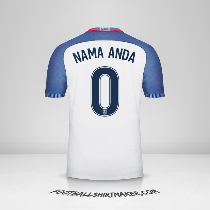 Jersey Amerika Serikat 2016/17 -  nama anda - 0