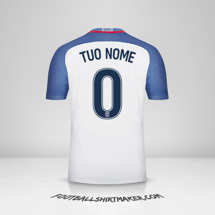 Maglia Stati Uniti 2016/17 -  tuo nome - 0