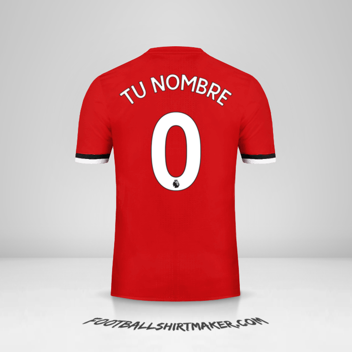 Jersey Manchester United 2017/18 -  tu nombre - 0