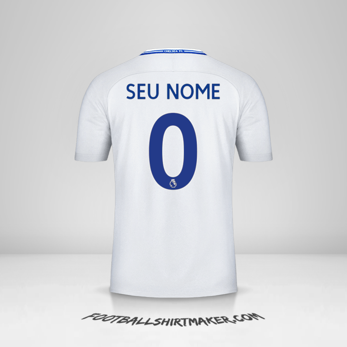 Camisa Chelsea 2017/18 II -  seu nome - 0