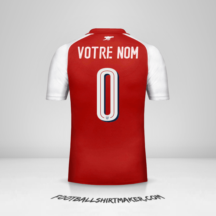 Maillot Arsenal Cup 2017/18 -  votre nom - 0