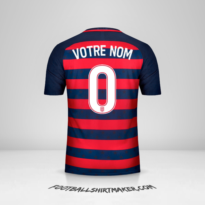 Maillot États-Unis Gold Cup 2017 -  votre nom - 0