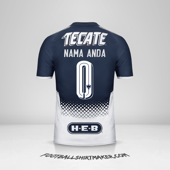 Jersey Monterrey 2017/18 -  nama anda - 0