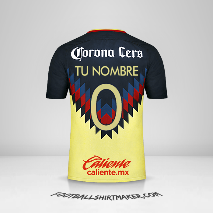 Camiseta Club America 2017/18 -  tu nombre - 0