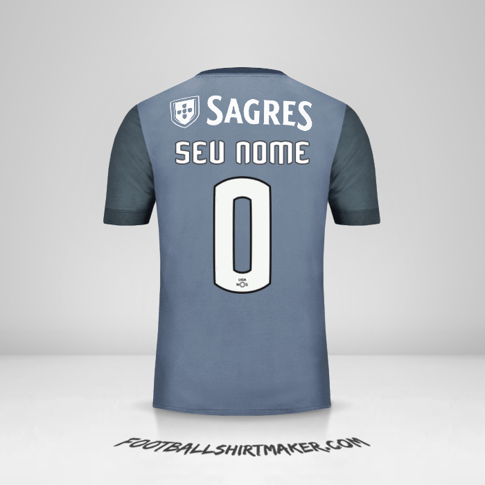 Camisa SL Benfica 2017/18 II -  seu nome - 0
