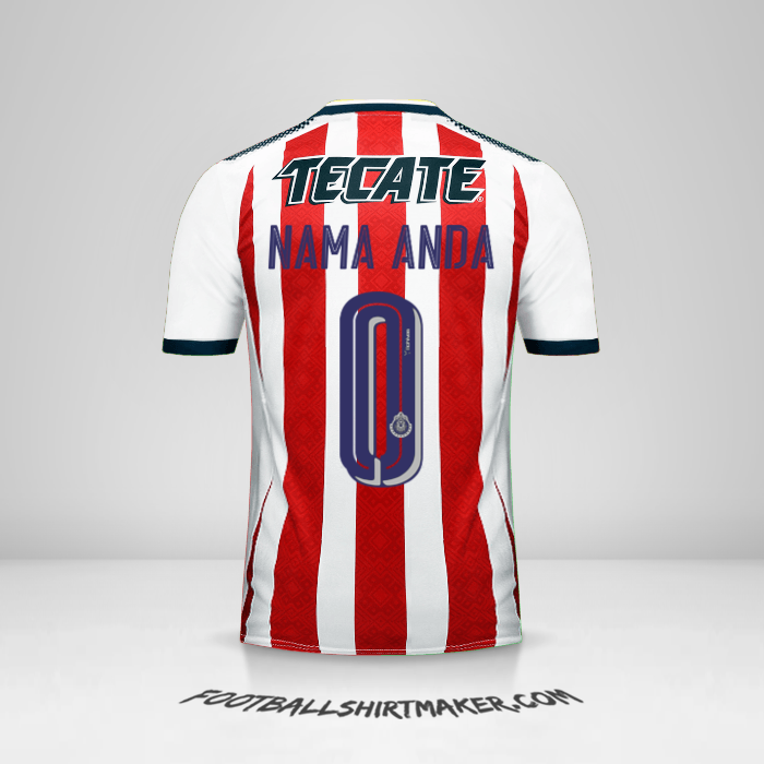 Jersey Guadalajara 2017/18 -  nama anda - 0
