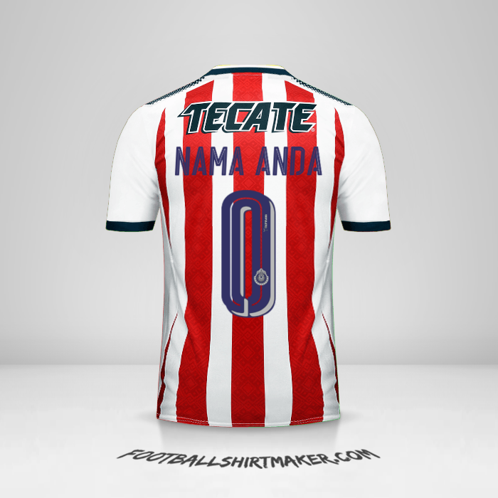 Jersey Guadalajara 2017/18 -  nama anda - 0