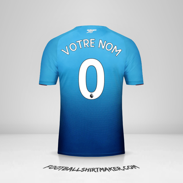Maillot Arsenal 2017/18 II -  votre nom - 0