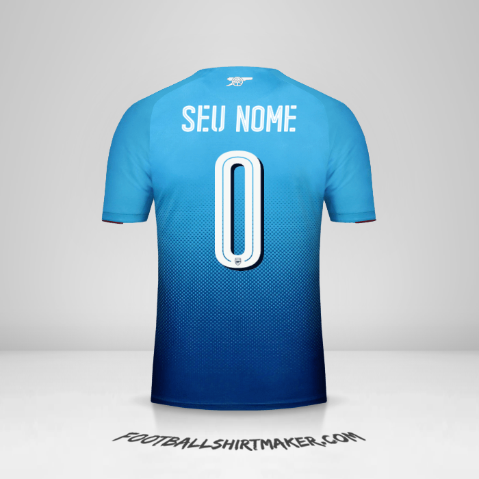 Camisa Arsenal Cup 2017/18 II -  seu nome - 0