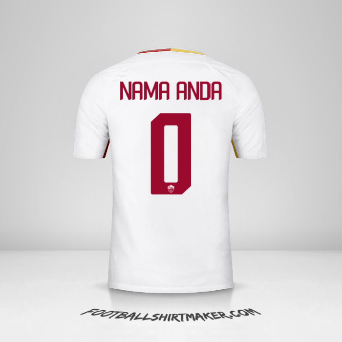 Jersey AS Roma 2017/18 II -  nama anda - 0
