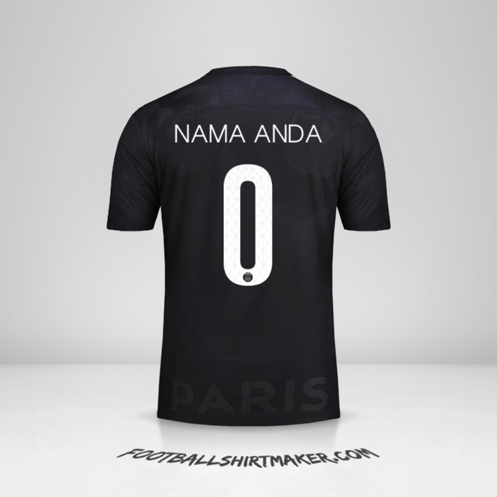 Jersey Paris Saint Germain Cup 2017/18 III -  nama anda - 0