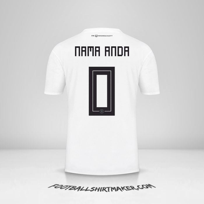 Jersey Jerman 2018 -  nama anda - 0