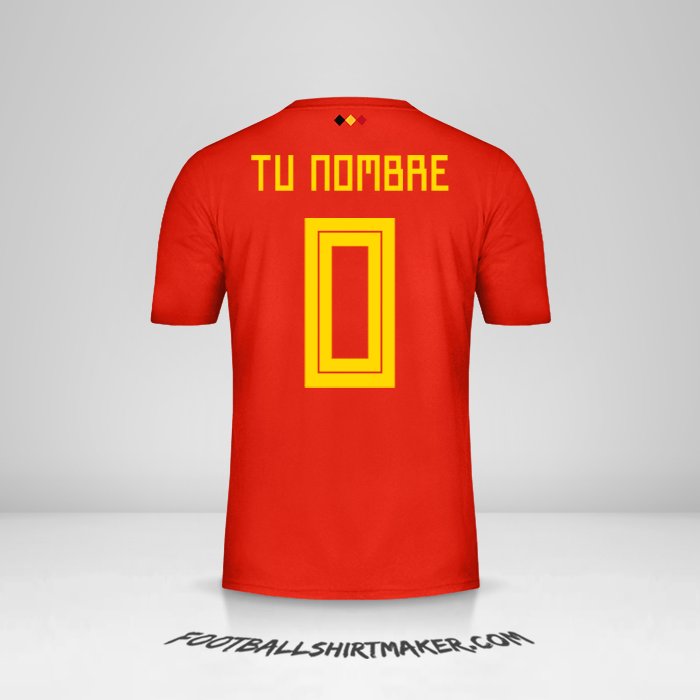 Jersey Belgica 2018 -  tu nombre - 0