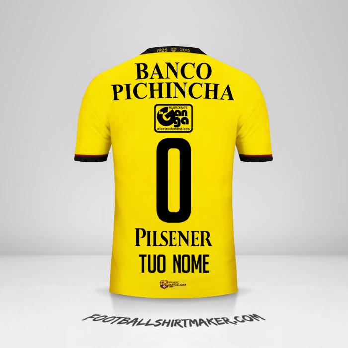 Maglia Barcelona SC 2015 -  tuo nome - 0