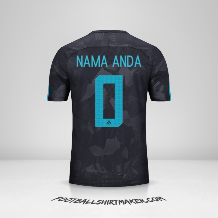 Jersey Chelsea Cup 2017/18 III -  nama anda - 0