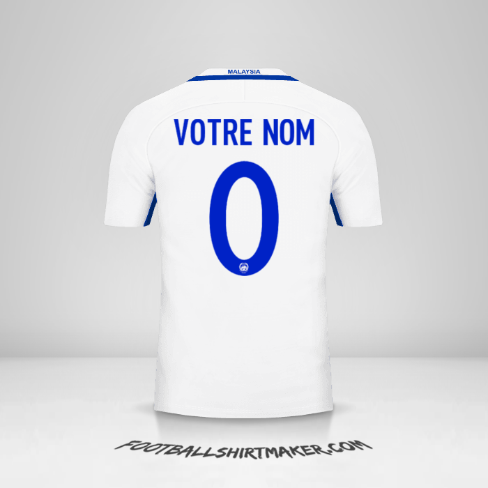 Maillot Malaisie 2016/17 II -  votre nom - 0