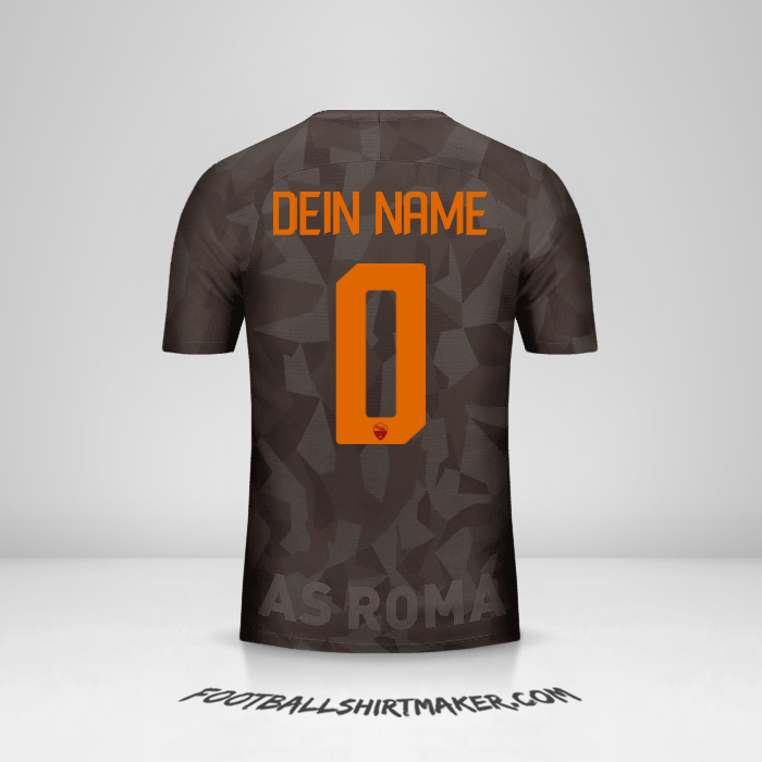 Trikot AS Roma 2017/18 III -  dein name - 0