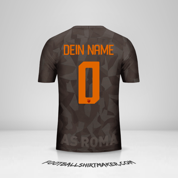Trikot AS Roma 2017/18 III -  dein name - 0