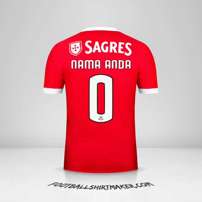 Jersey SL Benfica 2017/18 -  nama anda - 0