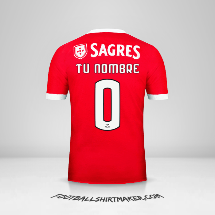 Camiseta SL Benfica 2017/18 -  tu nombre - 0