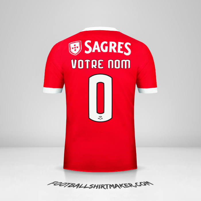 Maillot SL Benfica 2017/18 -  votre nom - 0