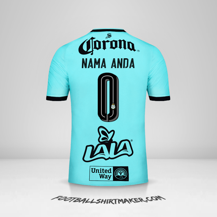 Jersey Santos Laguna 2017/18 III -  nama anda - 0