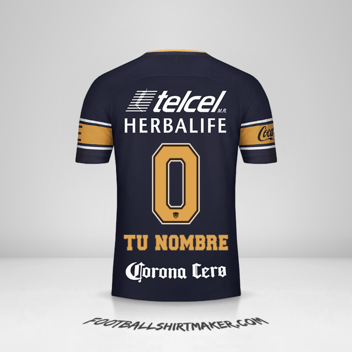 Jersey Pumas UNAM 2017/18 II -  tu nombre - 0