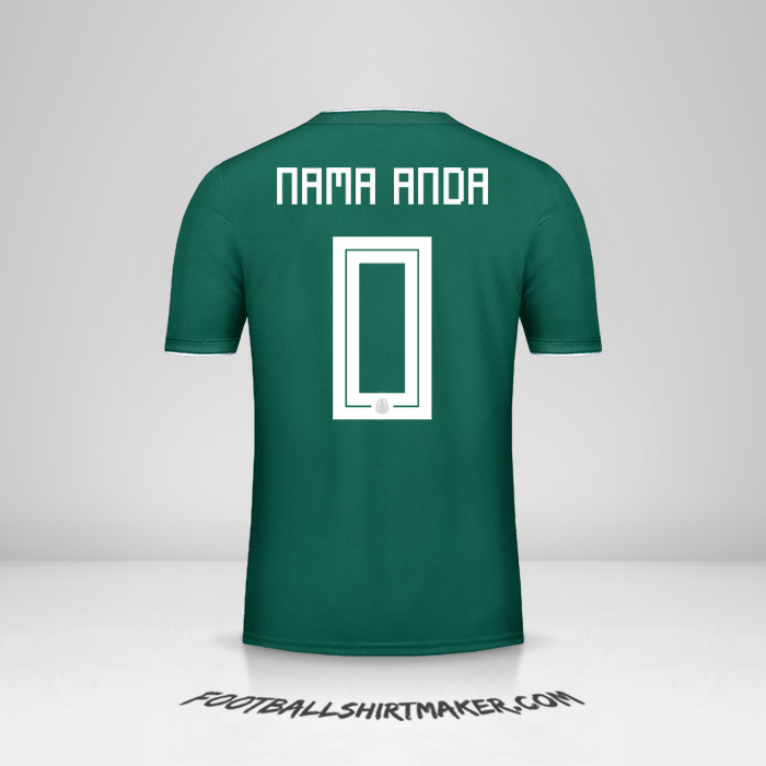 Jersey Meksiko 2018 -  nama anda - 0