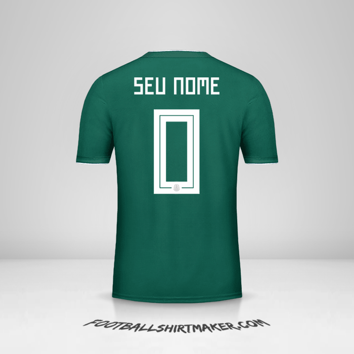 Camisa México 2018 -  seu nome - 0