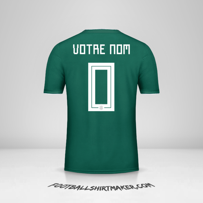 Maillot Mexique 2018 -  votre nom - 0