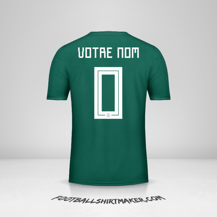 Maillot Mexique 2018 -  votre nom - 0