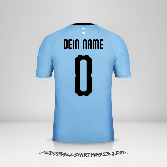 Trikot Uruguay 2018 -  dein name - 0