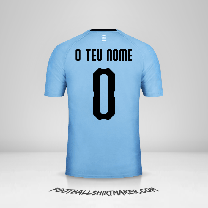 Camisola Uruguai 2018 -  o teu nome - 0