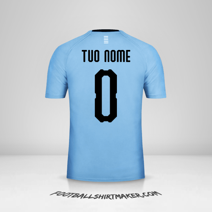 Maglia Uruguay 2018 -  tuo nome - 0