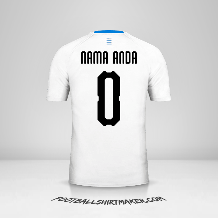 Jersey Uruguay 2018 II -  nama anda - 0