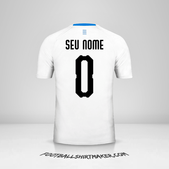 Camisa Uruguai 2018 II -  seu nome - 0