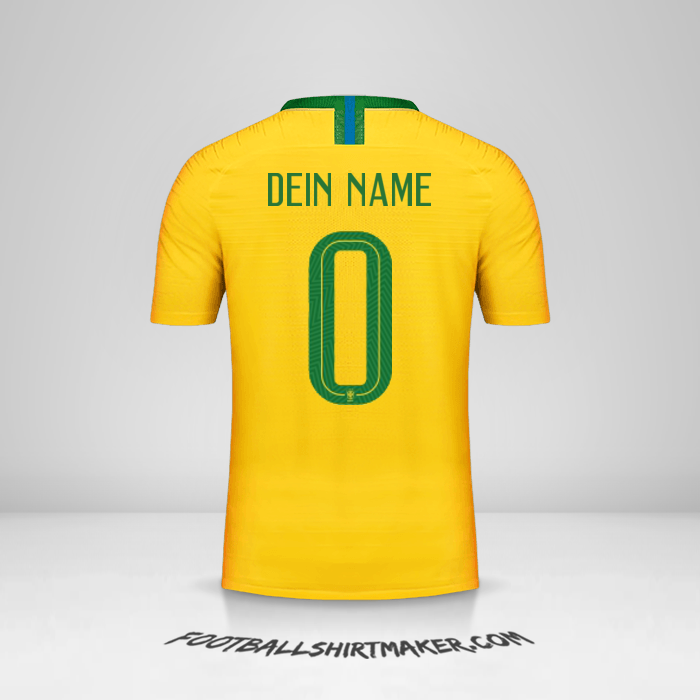 Trikot Brasilien 2018 -  dein name - 0