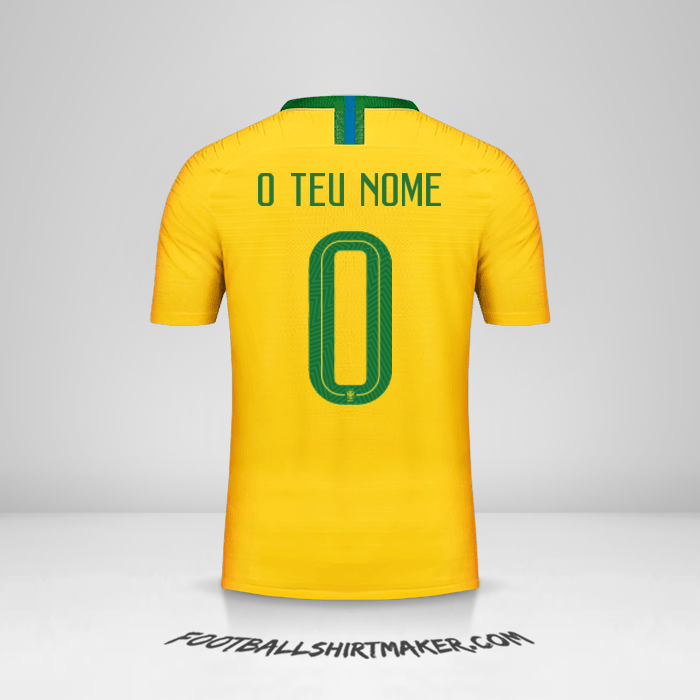 Camisola Brasil 2018 -  o teu nome - 0