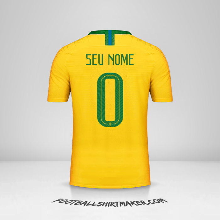 Camisa Brasil 2018 -  seu nome - 0