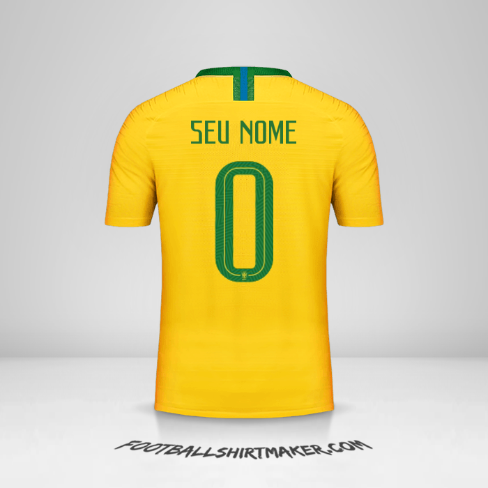Camisa Brasil 2018 -  seu nome - 0