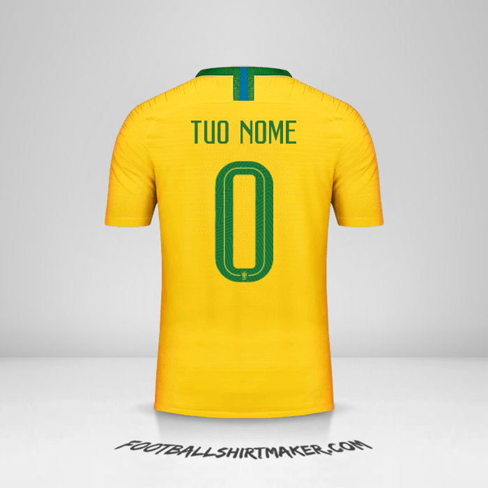 Maglia Brasile 2018 -  tuo nome - 0