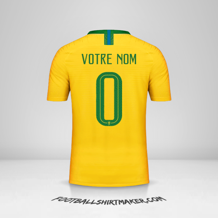 Maillot Brésil 2018 -  votre nom - 0