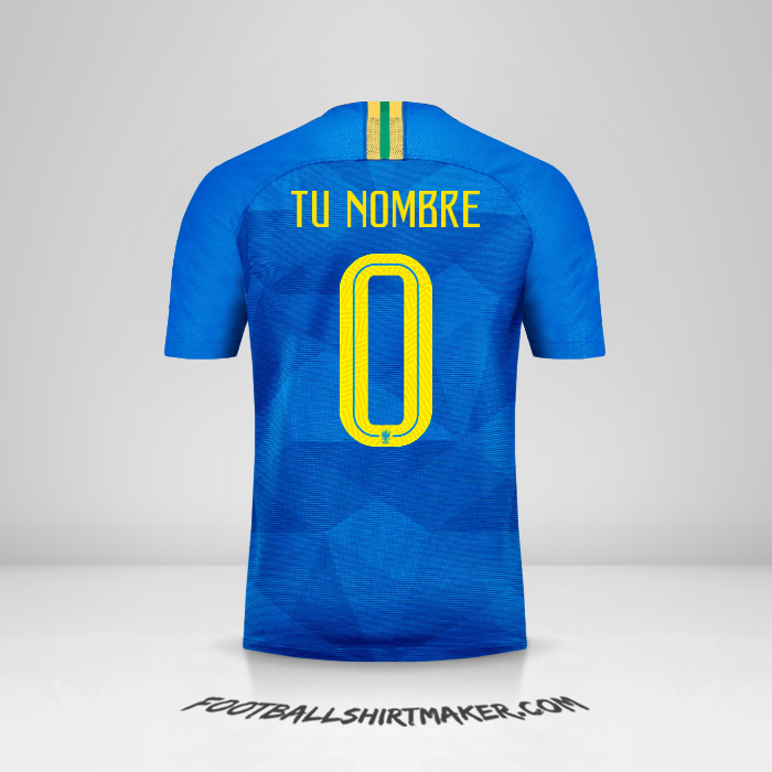 Camiseta Brasil 2018/19 II -  tu nombre - 0