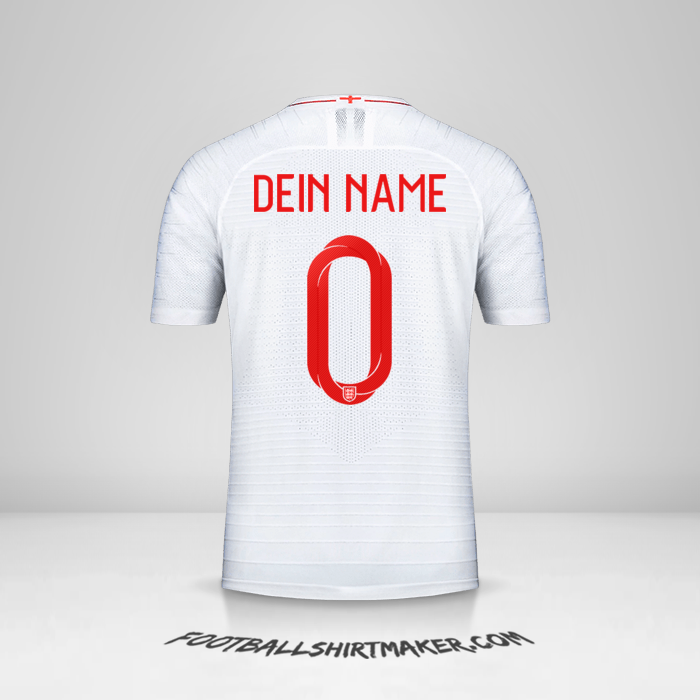 Trikot England 2018 -  dein name - 0