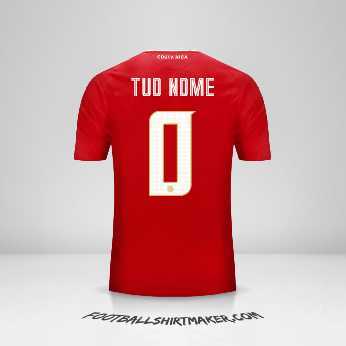 Maglia Costa Rica 2018 -  tuo nome - 0
