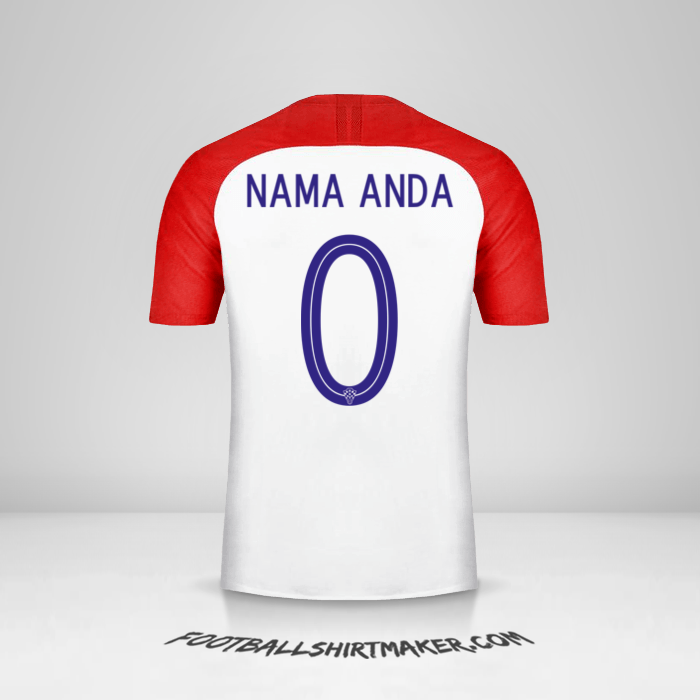 Jersey Kroasia 2018 -  nama anda - 0