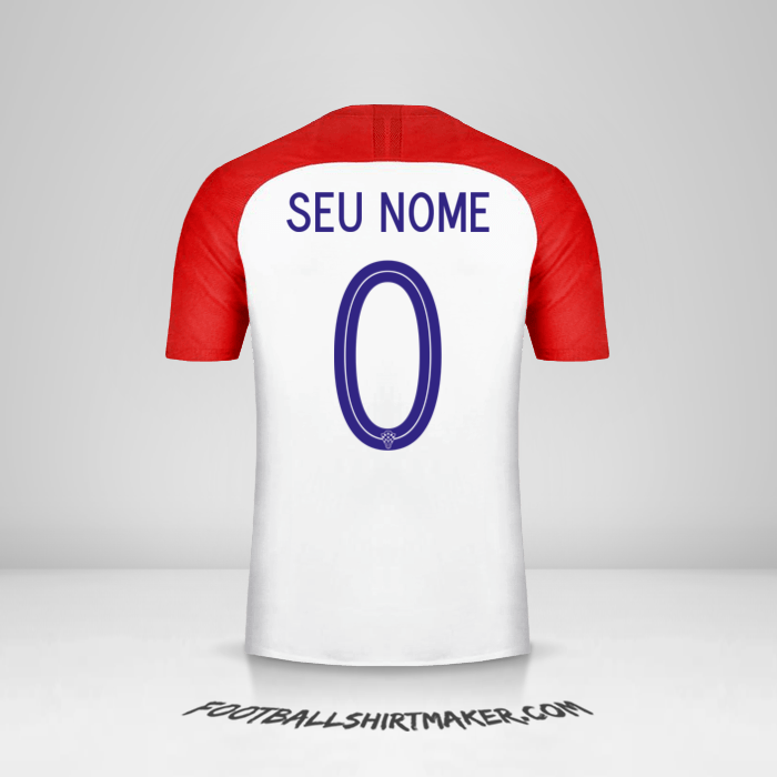 Camisa Croácia 2018 -  seu nome - 0