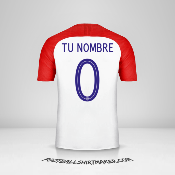 Jersey Croacia 2018 -  tu nombre - 0